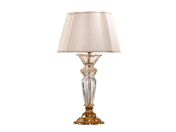 CHARLOTTE 4795/LG - Gold plated table lamp with glass and shade by Possoni Illuminazione - view 2